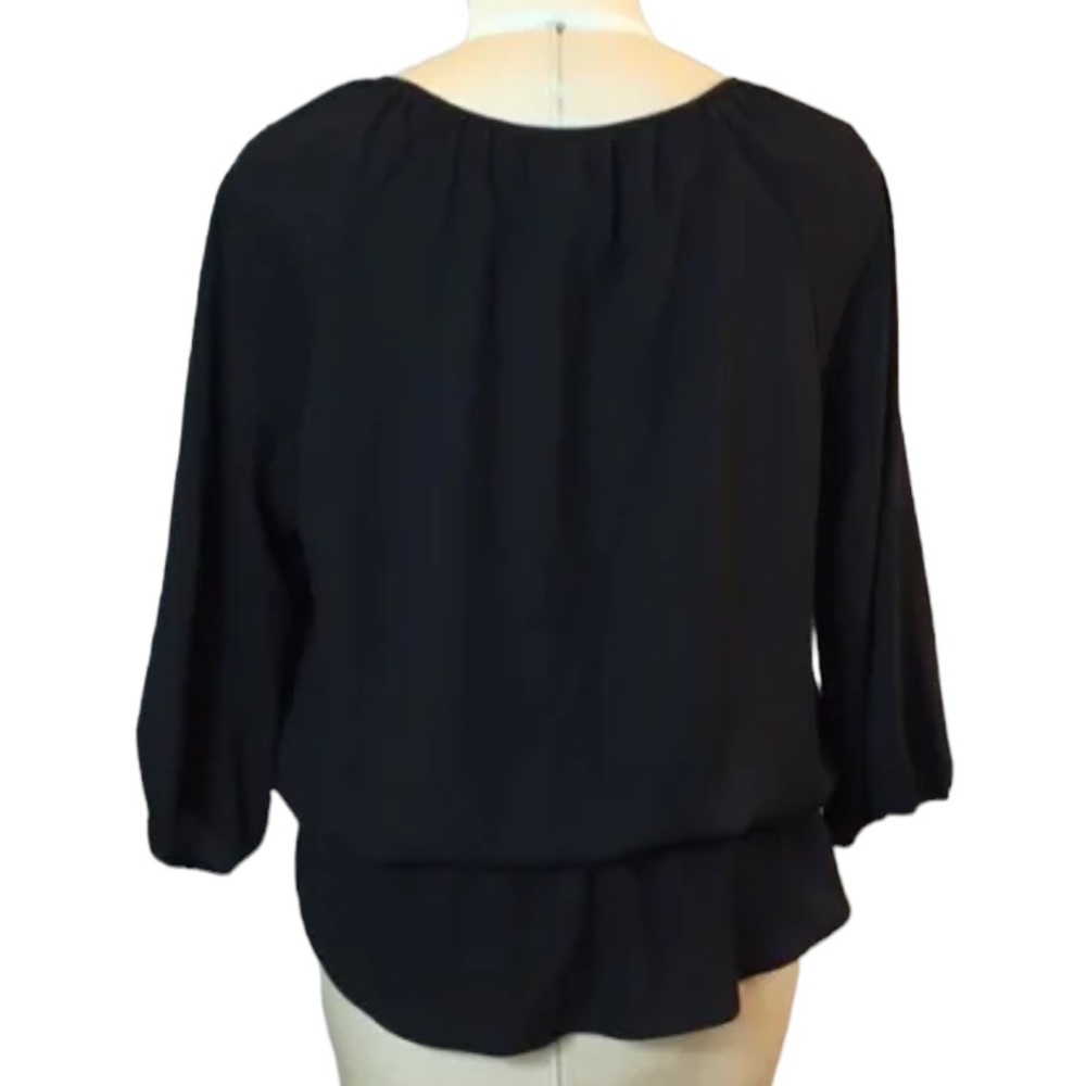 Chico’s embellished 3/4 sleeves pheasant top - Picture 4 of 6